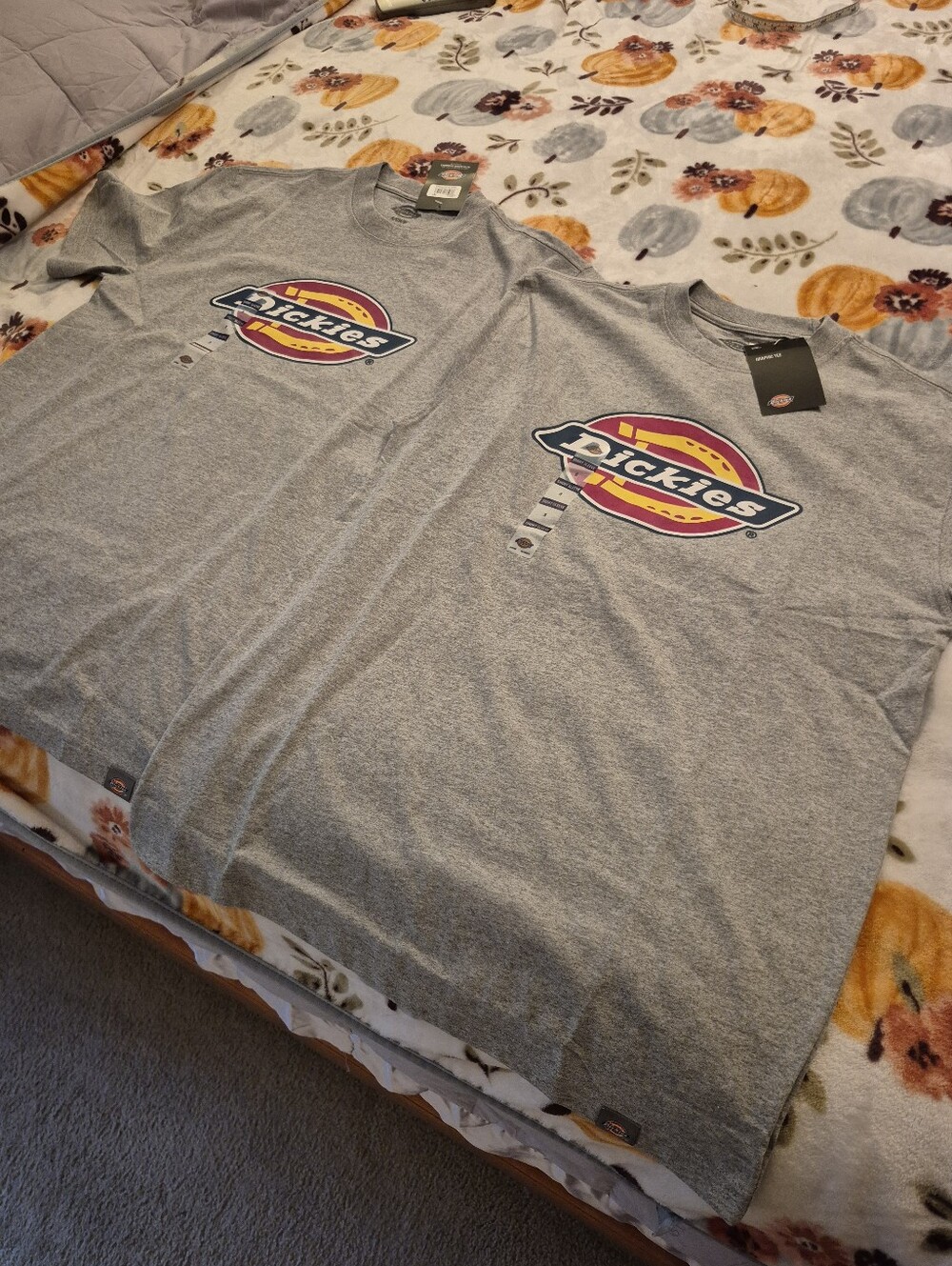 NWT Lot Of 2 Dickies Gray Tshirts With Logo Mens Size Small